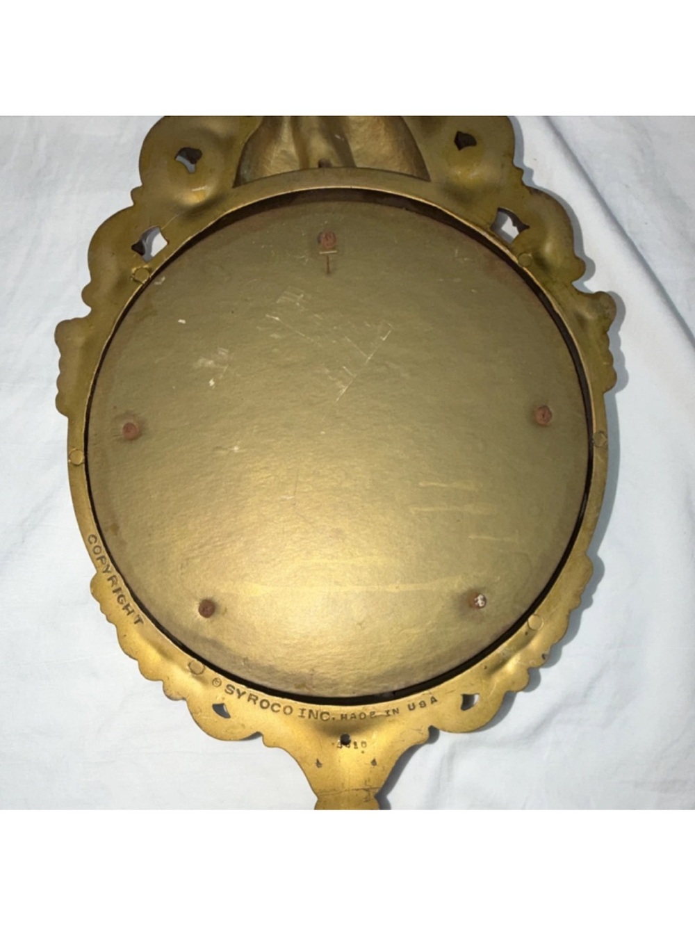 Vintage Syroco Gold American Eagle Convex Mirror - Picture 7 of 12